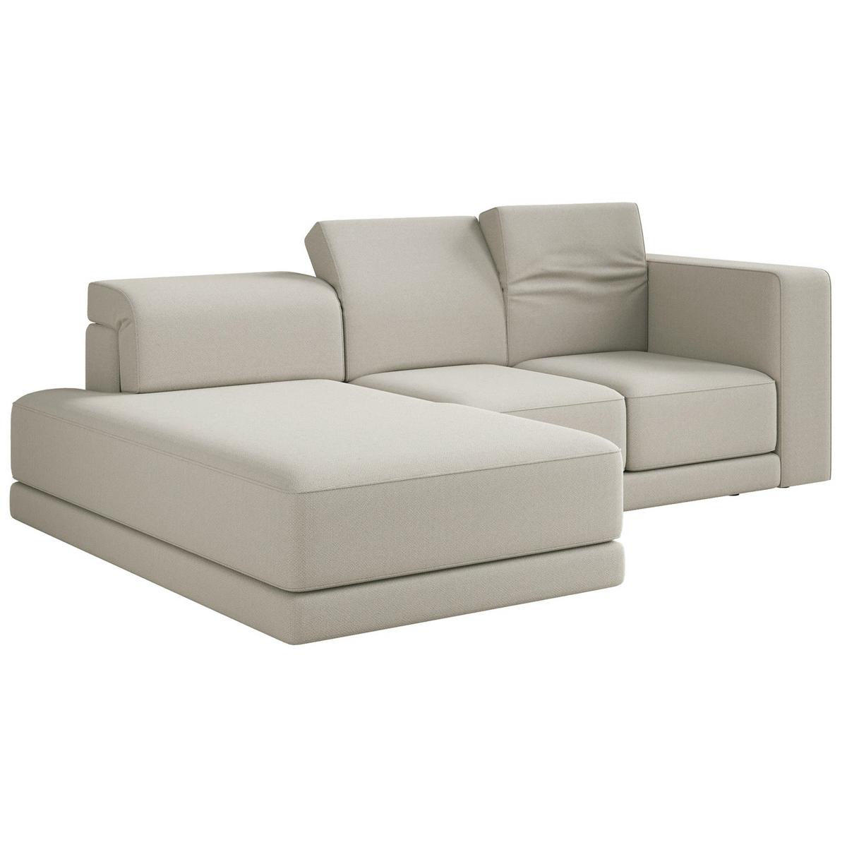 ECKSOFA Novals L-Form, 4-Sitzer, links 278 cm - Taupe/Schwarz, Kunststoff/Textil (278/168cm) - Selsey