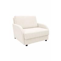 BETTSOFA TIGO Creme Velours-Stoff mit Schlaffunktion - Creme, Textil (105/88/120cm) - MASSENO