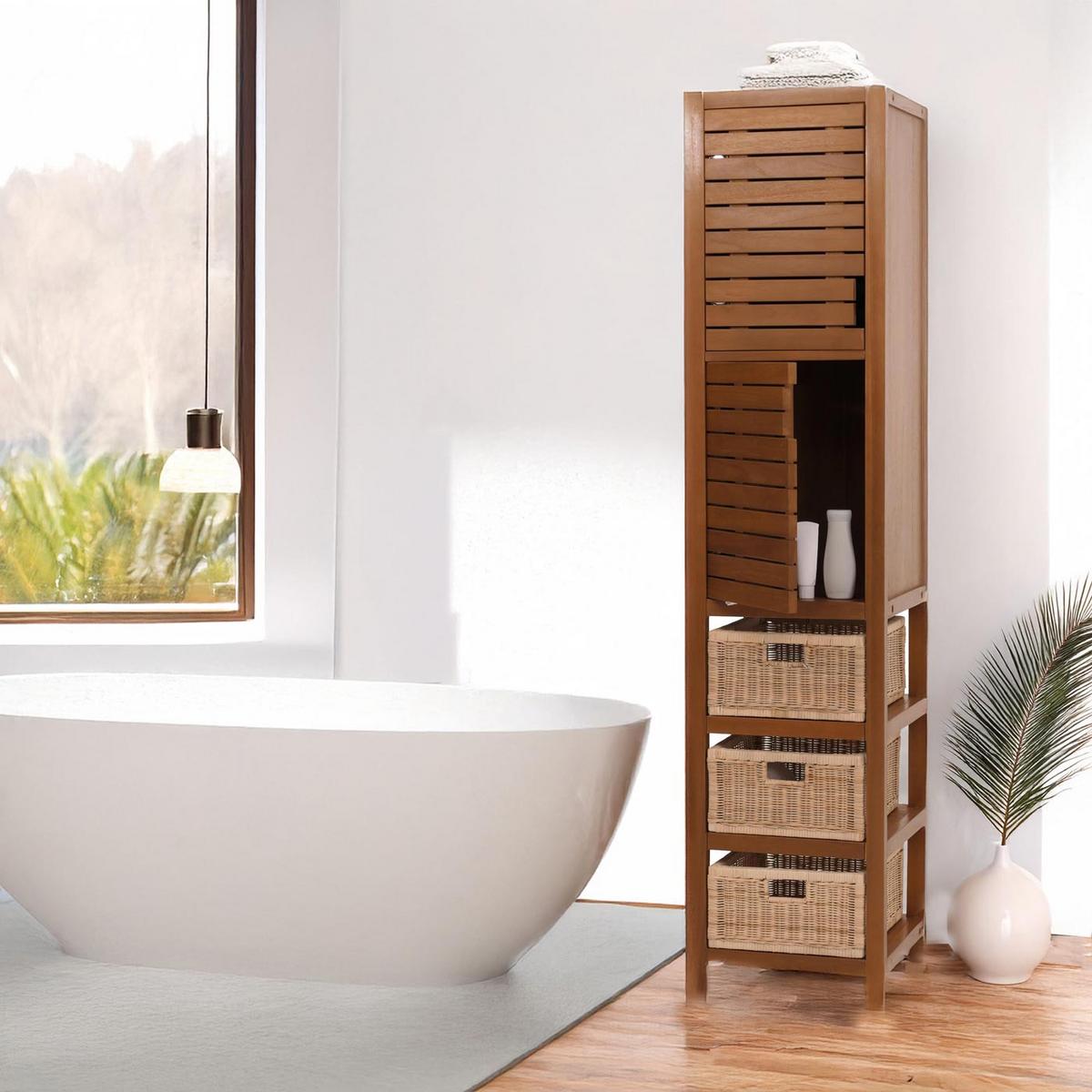 HOCHSCHRANK Braun - Braun, Holz (40/120/40cm) - MCW