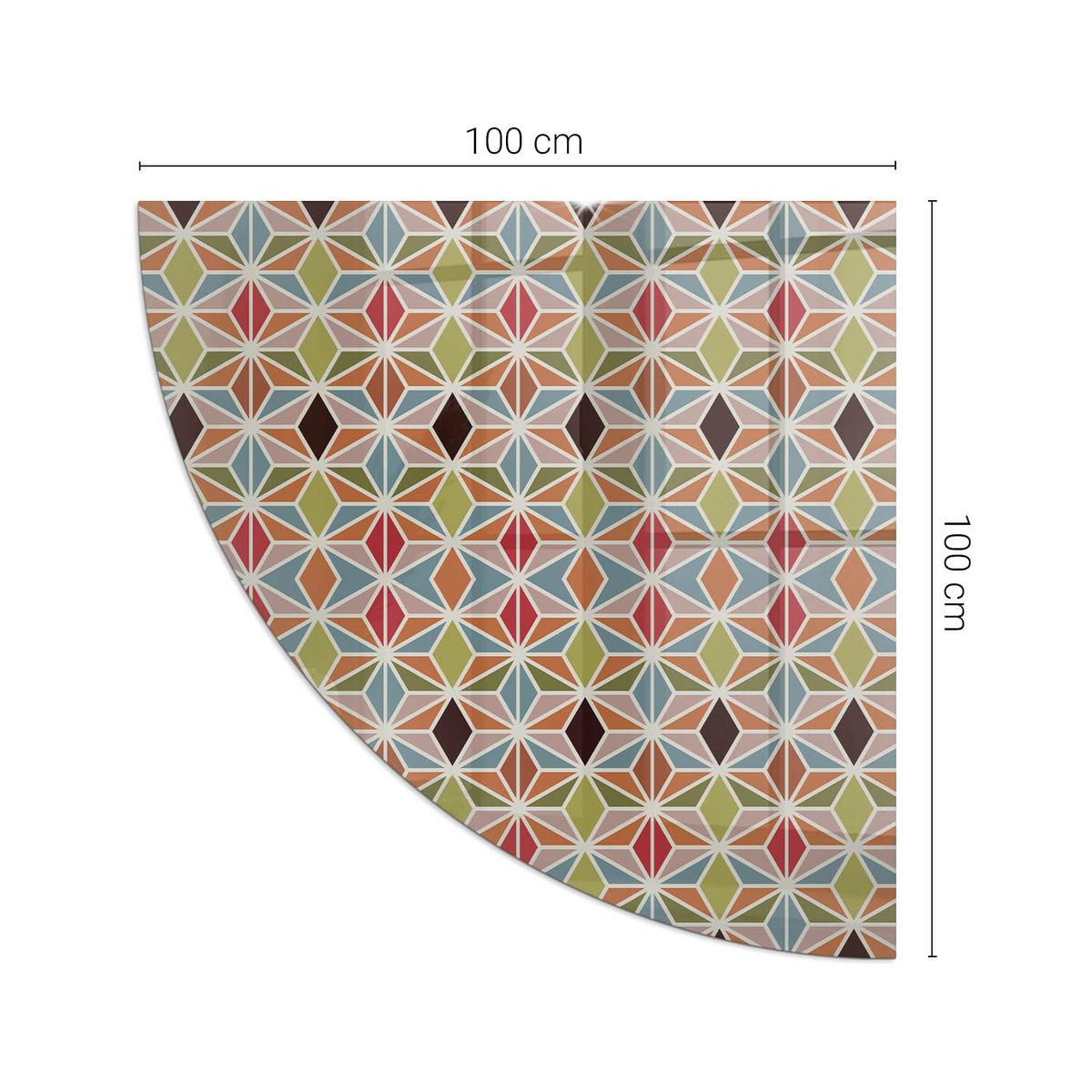 GLASPLATTE für Kamin 100x100 cm - Braun, Glas (100/100/0.4cm) - TULUP