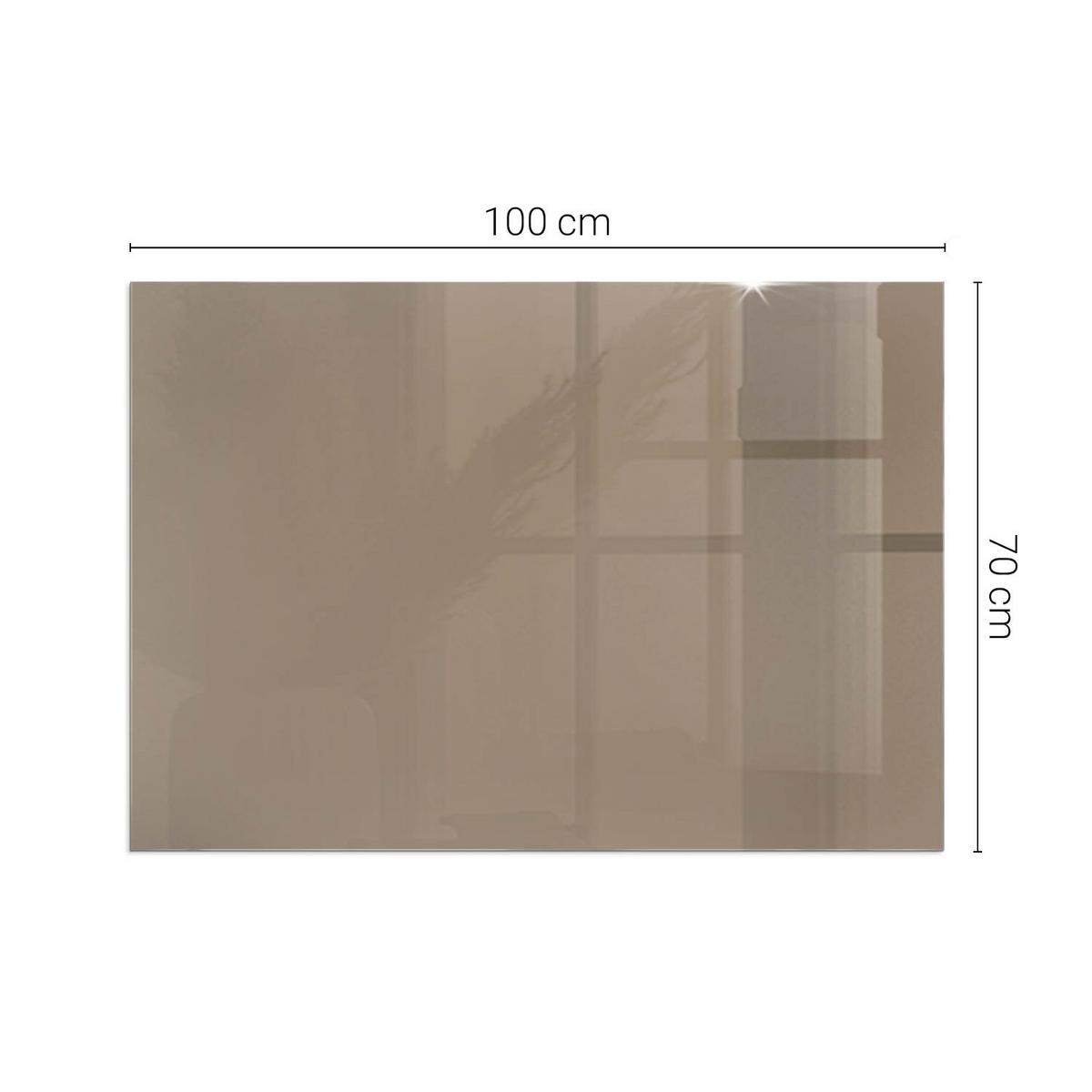 GLASPLATTE für Kamin 100x70 cm - Braun, Glas (100/70/0.4cm) - TULUP