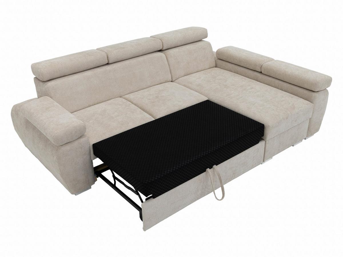 ECKSOFA Boston Mini, Seite: Rechts - 2R+LC - Chromfarben/Bronzefarben, Holz/Textil (255/170cm) - MIRJAN24