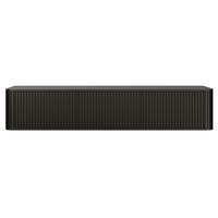 TV-HÄNGEBOARD Ovarlo Schwarz mit geriffelten Fronten 163 cm - Schwarz, Holzwerkstoff (163.2/31.2/38cm) - Selsey