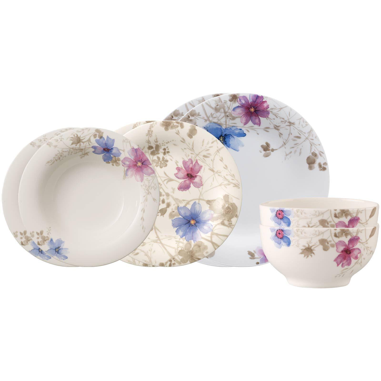 EINSTEIGER-SET Mariefleur Gris Basic bunt 8-tlg. - Multicolor, Keramik (2/2/2cm) - Villeroy & Boch