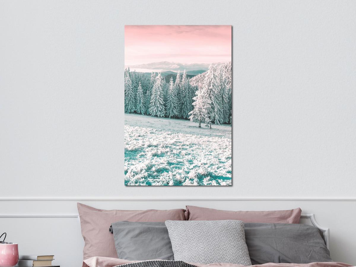 KUNSTDRUCK Weiß 40/60 cm - Weiß/Grün, Textil (40/60cm) - KUNSTLOFT