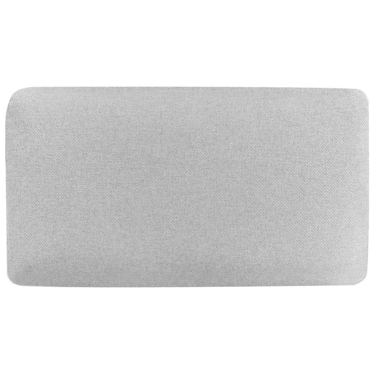 CHAISELONGUE-RECHTSSEITIGE Stoff Hellgrau Sievoz - Hellgrau/Schwarz, Textil (155/84/85cm) - Beliani