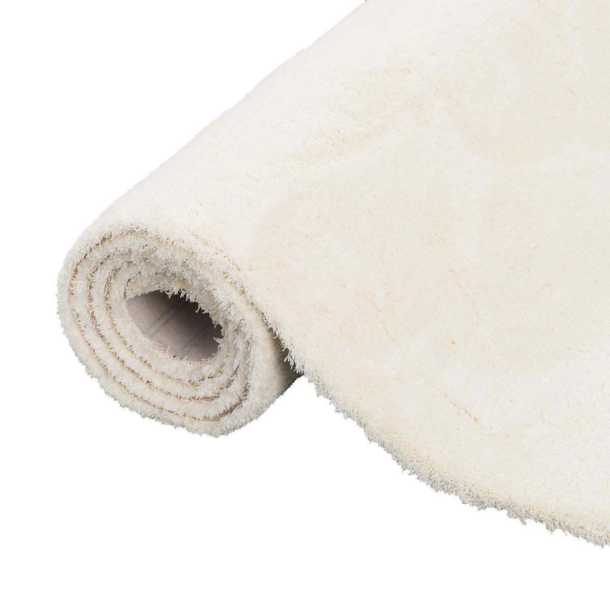 LUXUS HOCHFLOR SHAGGY TEPPICH VELVET - Weiß, Textil (80/160cm) - Snapstyle