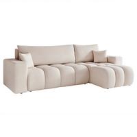 ECKSOFA Anabel Mit Schlaffunktion - Creme, Holzwerkstoff/Textil (145/248cm) - Fun Möbel