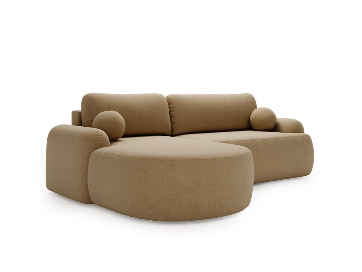 ECKSOFA Aurio Hellbraun Links - Hellbraun, Holz/Textil (177/261cm) - Graingold