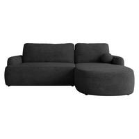 ECKSOFA Loridu, Seite: Rechts - Anthrazit/Schwarz, Holz/Kunststoff (250/174cm) - MIRJAN24