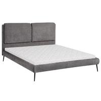 POLSTERBETT Nuit, Doppelbett 160x200 cm mit Schaumstoffmatratze 10 cm, Chenille-Stoff, Dunkelgrau - Dunkelgrau, Textil (160/200cm) - Beautysofa