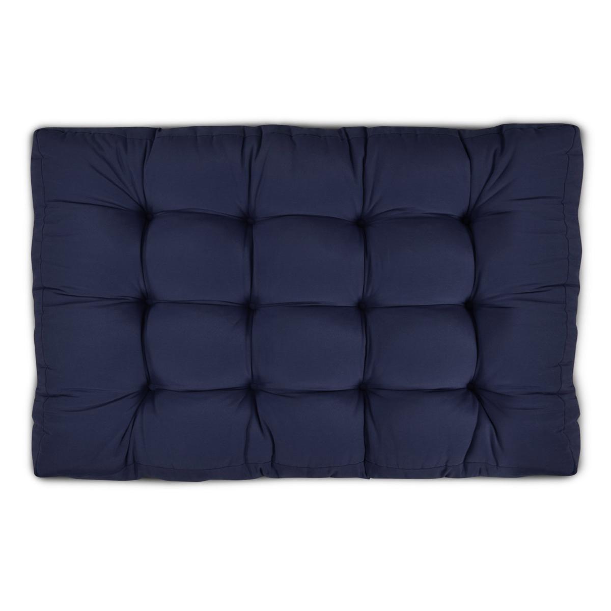 PALETTENKISSEN Eco Style Sitz 120/80/15 cm Dunkelblau - Dunkelblau, Textil (80/15/120cm) - Beautissu 