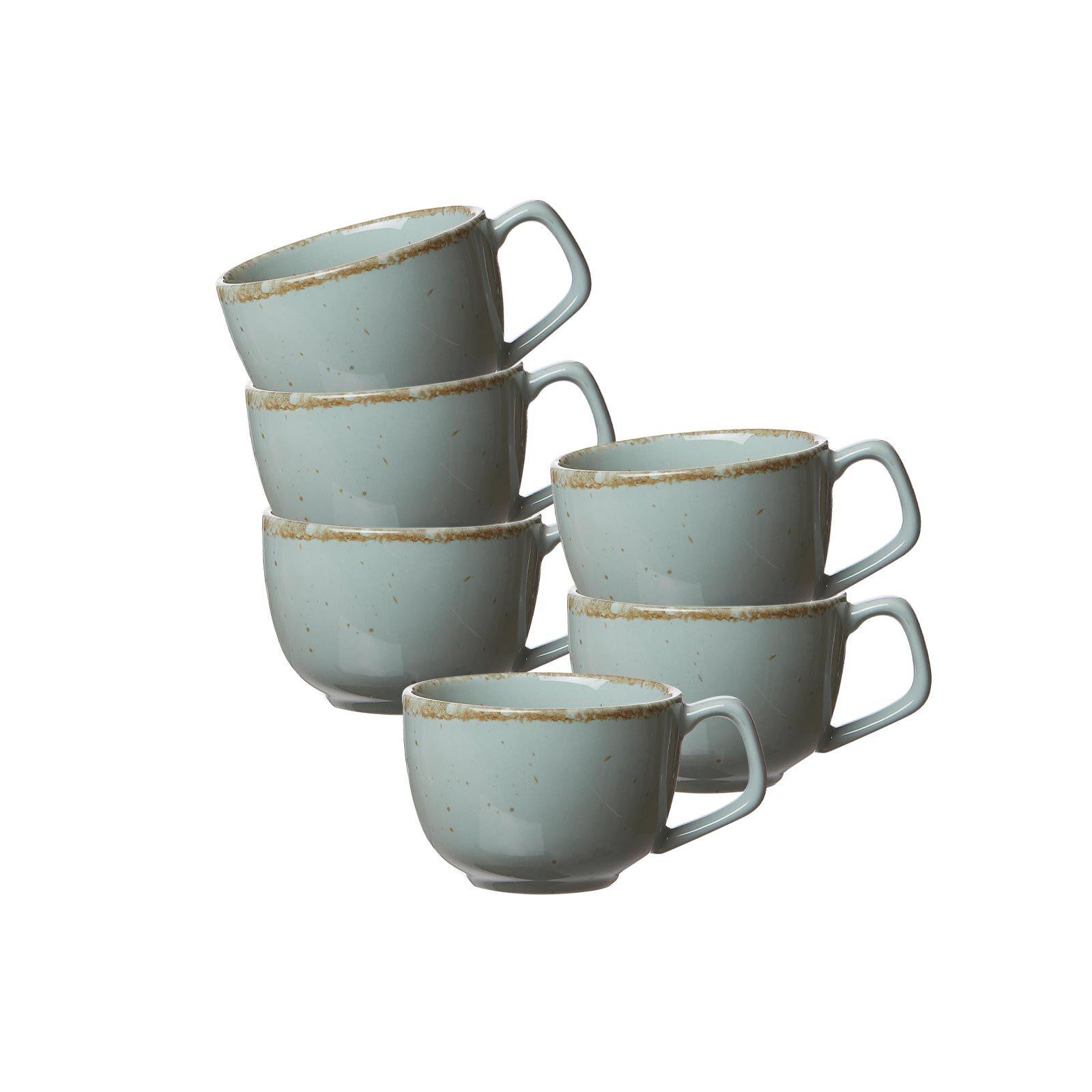 KAFFEETASSEN Casa blau 200 ml 6er Set - Blau, Keramik (0.2L) - Ritzenhoff Breker