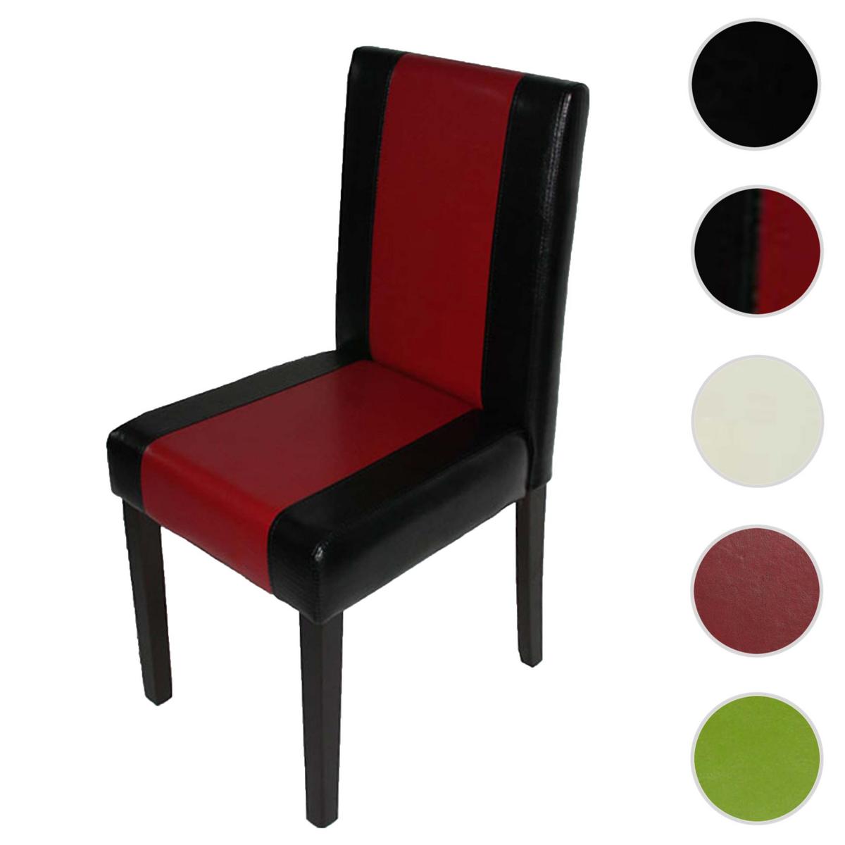 ESSZIMMERSTUHL Schwarz, Rot, Schwarz - Rot/Multicolor, Textil (43/90/56cm) - MCW