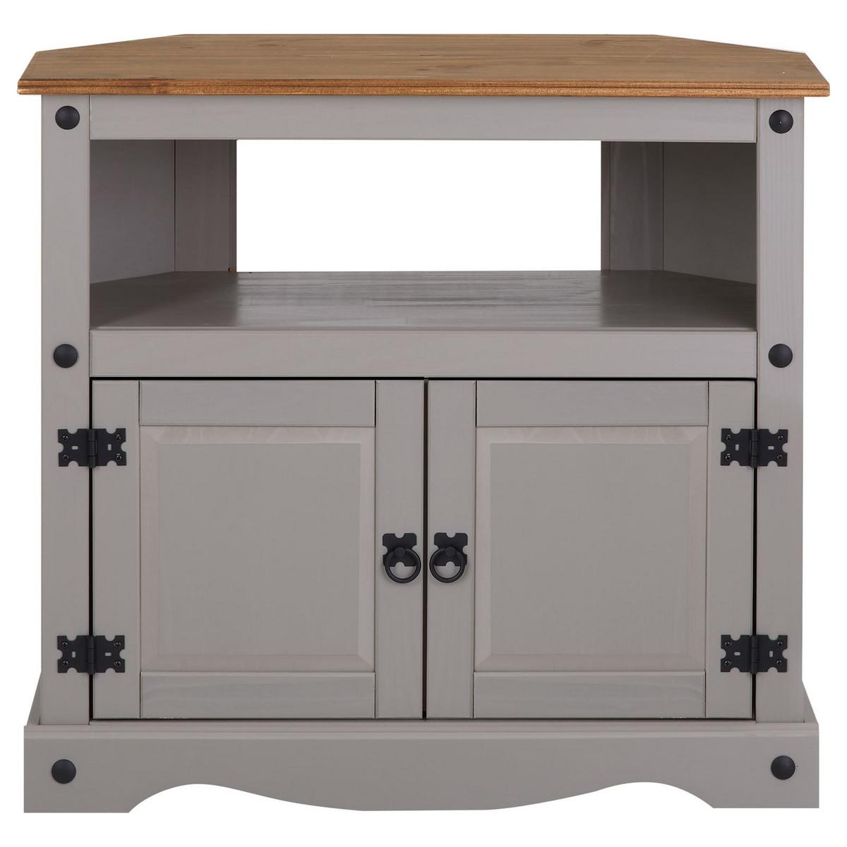 TV RACK RAMON - Naturfarben/Grau, Holz (85/79/43cm) - CARO-Möbel