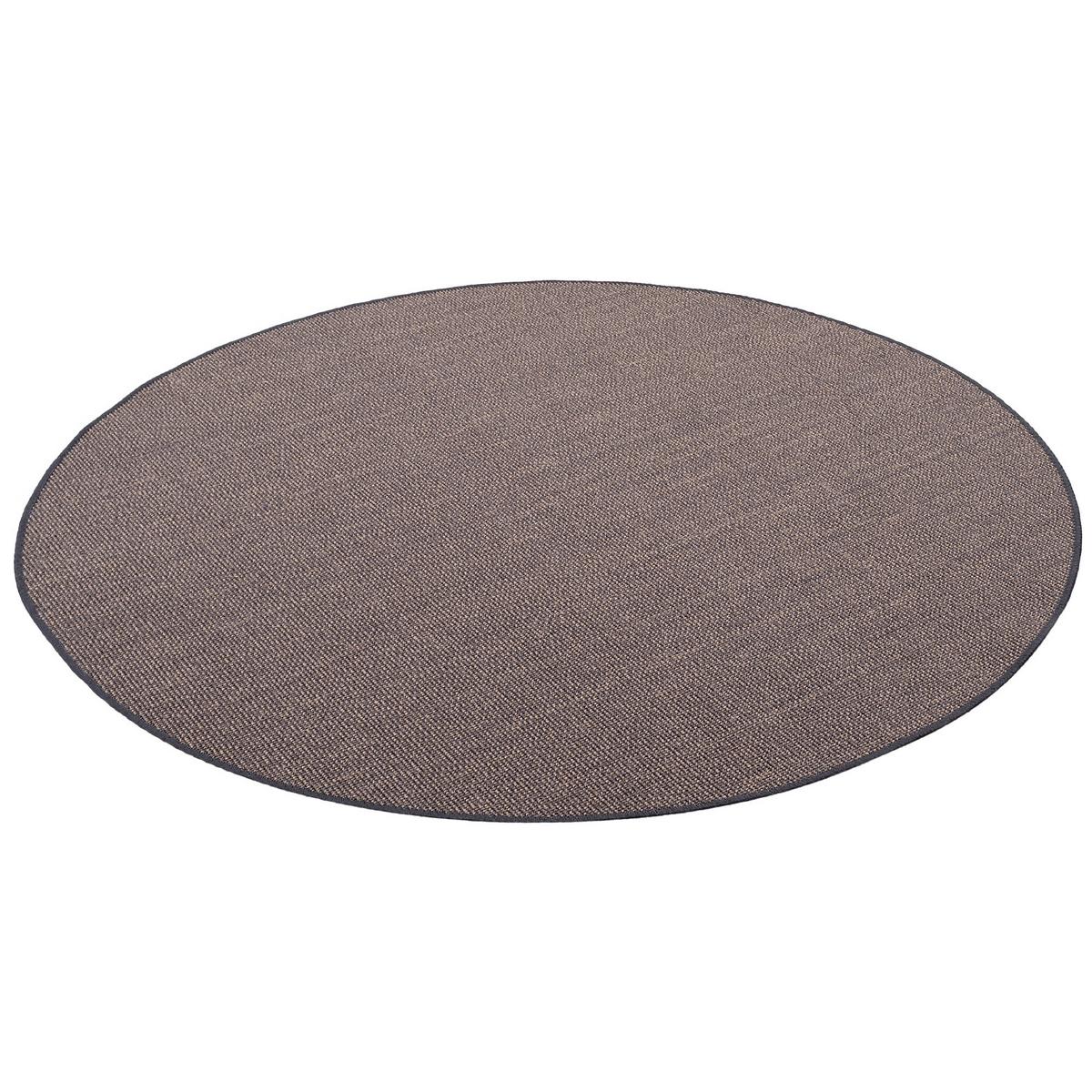 SISAL NATUR TEPPICH RUND - Graphitfarben, Textil (100/100cm) - Snapstyle