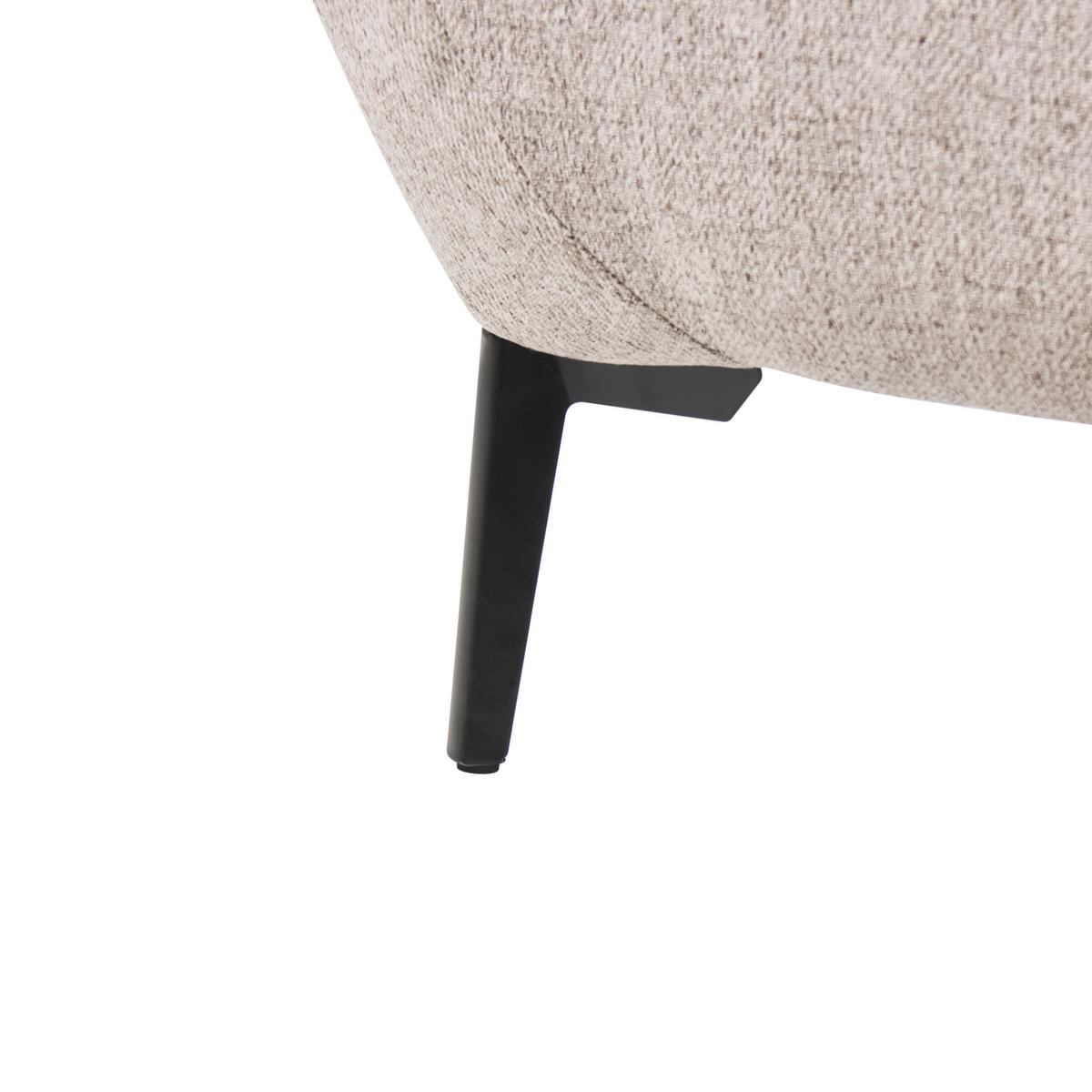 SESSEL Stoff Beige Lakene - Beige, Textil (94/88/88cm) - Beliani