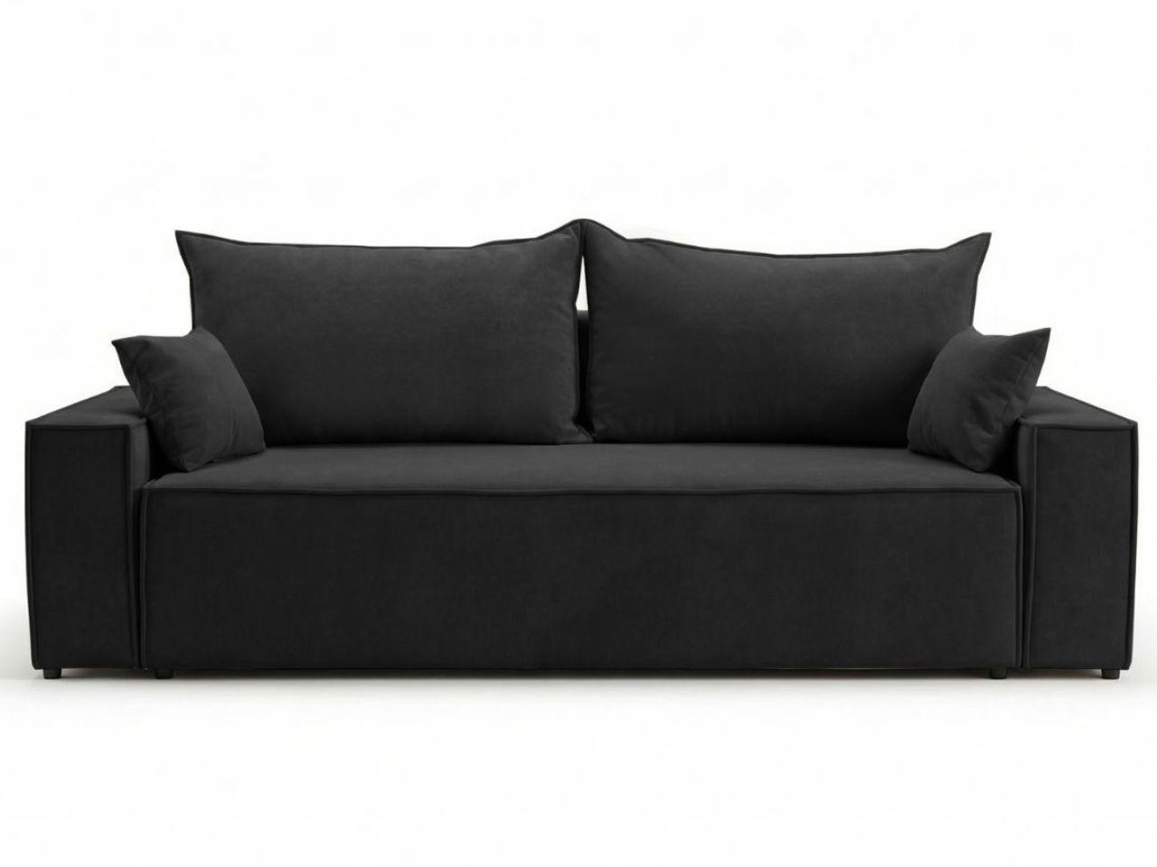 SOFA 230/90/70 Schwarz Sivra - Schwarz, Kunststoff/Textil (230/70/90cm) - Graingold
