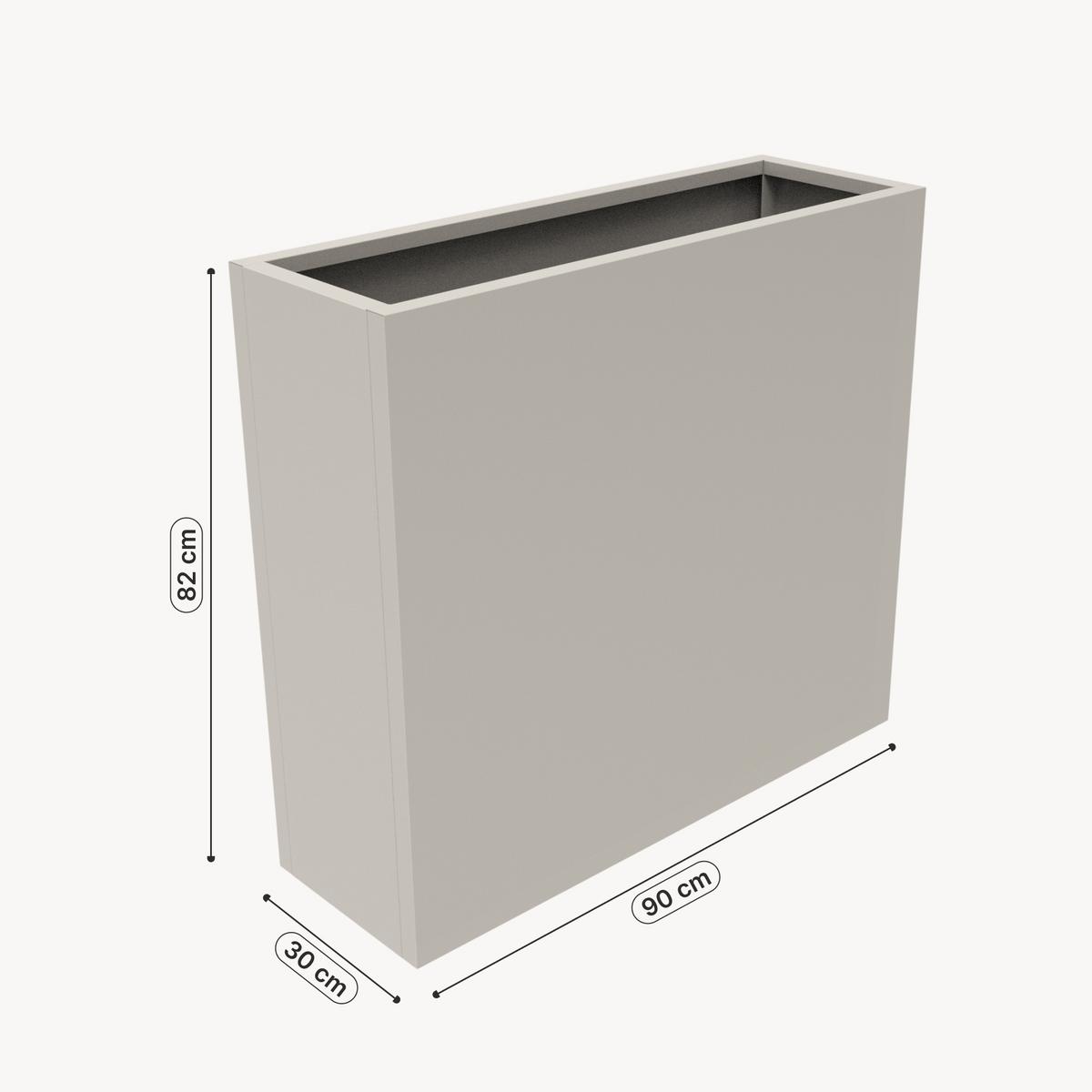 PFLANZKÜBEL Vaargel - Beige, Metall (90/82/30cm) - casa.pro