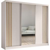 SCHWEBETÜRENSCHRANK Nela II 240/216/61 kaschmir+eiche Artisan mit Schubladen - Kaschmir/Eiche Artisan, Holzwerkstoff (240/216/61cm) - Beautysofa