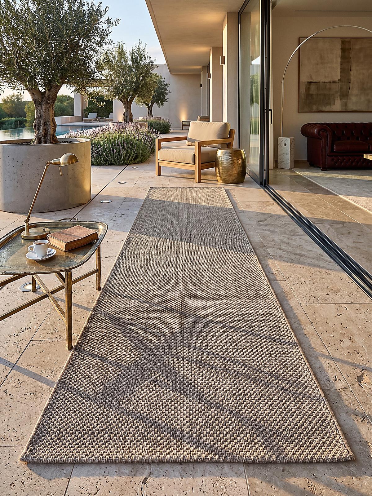 TEPPICHLÄUFER Uni BROYE Polypropylen Taupe 80 x 150 cm - Braun, Textil (80/150cm) - KADIMA DESIGN