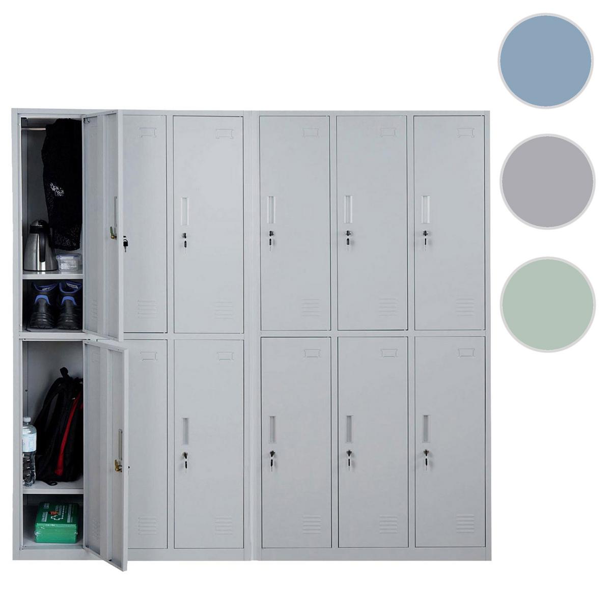 SCHLIESSFACH Grau - Grau, Metall (180/180/50cm) - MCW