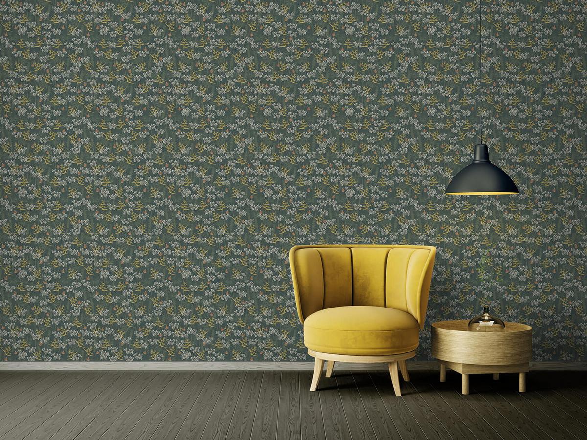 VLIESTAPETE Bunt 53/1005 cm - Petrol, Textil (53/1cm) - KUNSTLOFT