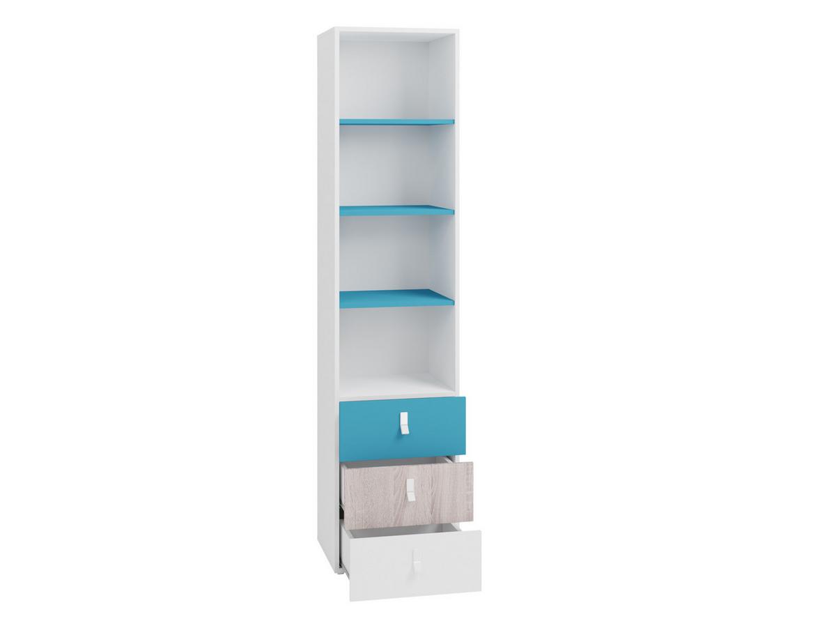 REGAL Planet 06 - Blau/Eichefarben, Holzwerkstoff (45/190/40cm) - MIRJAN24