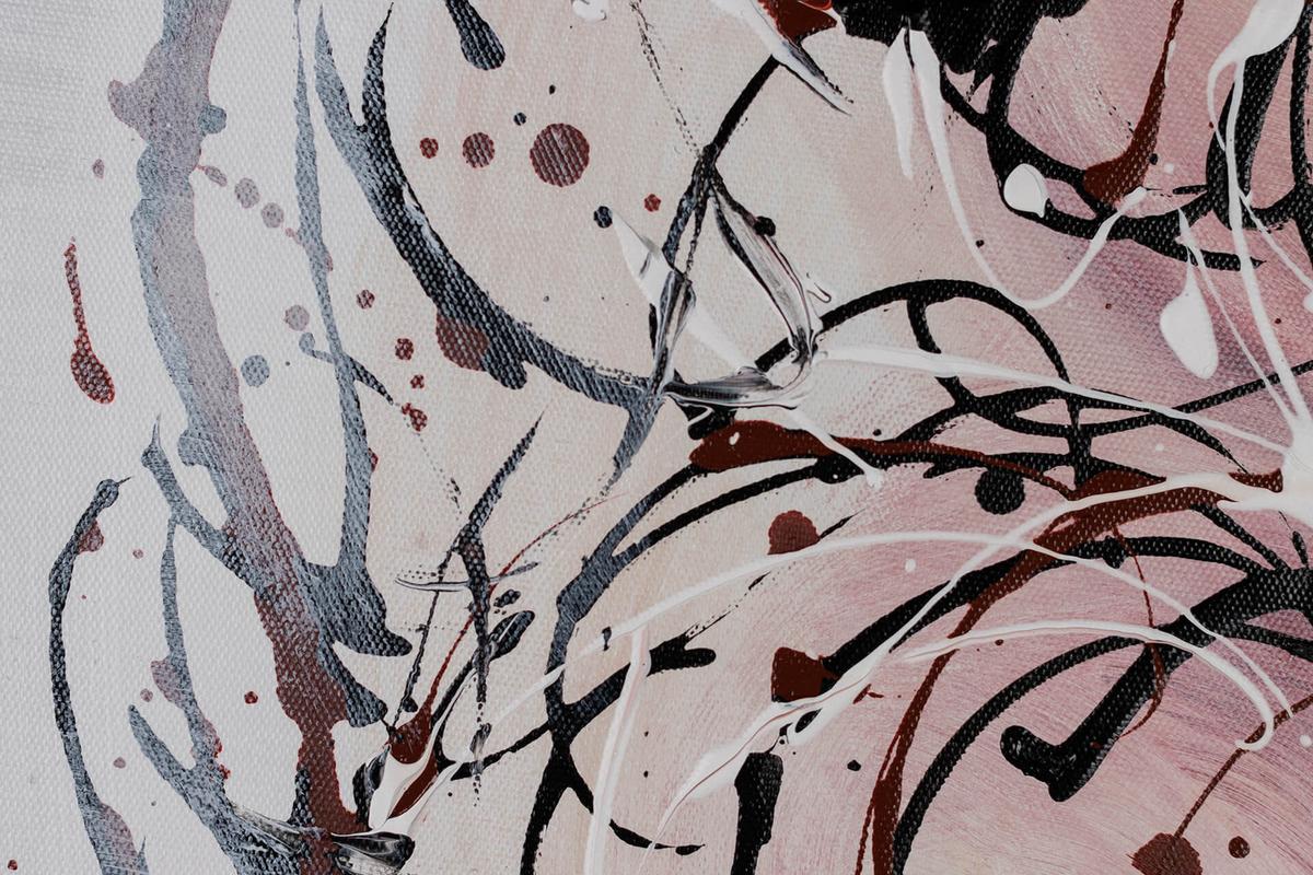 ACRYLBILD HANDGEMALT 60/90 cm - Pink/Grau, Holz/Textil (60/90cm) - KUNSTLOFT