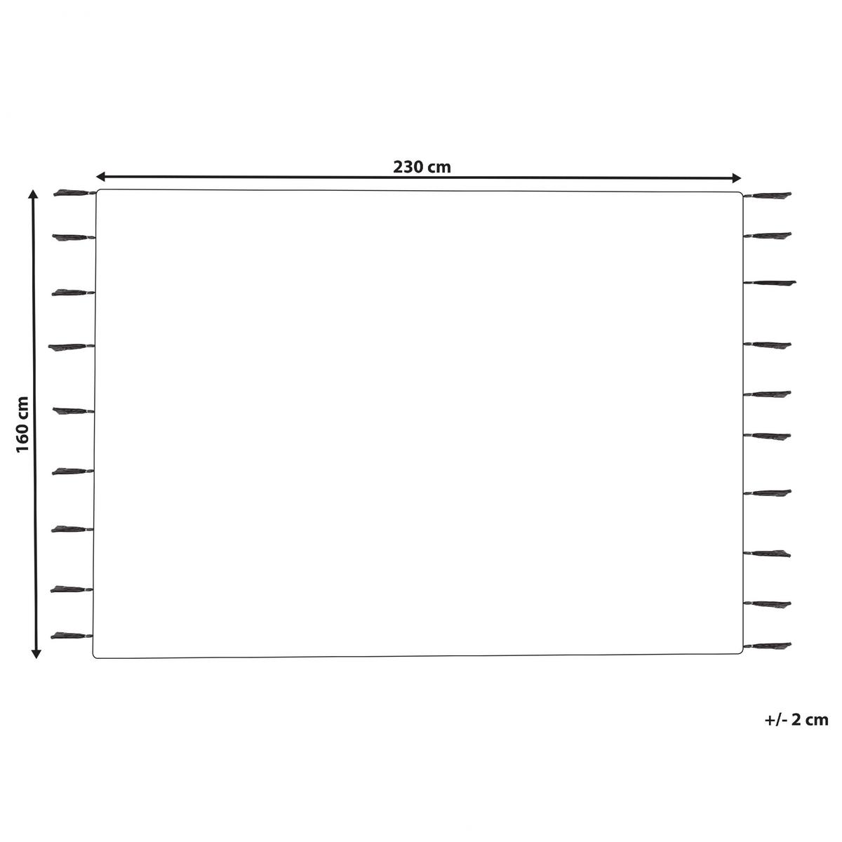 KURZFLOR-TEPPICH Kebir 230/160 cm - Weiß, Textil (160/230cm) - Beliani
