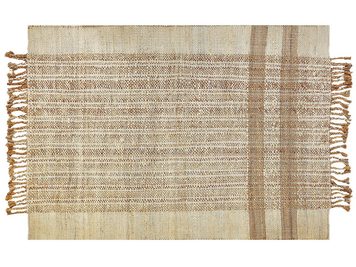 TEPPICH geflochten Ortaoba 230/160 cm - Beige, Naturmaterialien (160/230cm) - Beliani