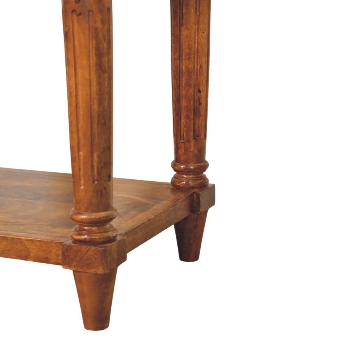 BEISTELLTISCH Rich-Kastanien-Finish, 1 Schublade, 1 großes Regal, Braun - Dunkelbraun, Holz (45/35/60cm) - Artisan Furniture