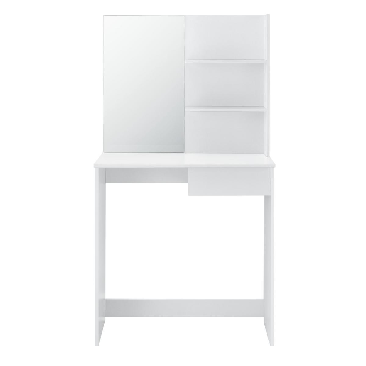 SCHMINKTISCH - Weiß, Holzwerkstoff (75/141/40cm) - [en.casa]