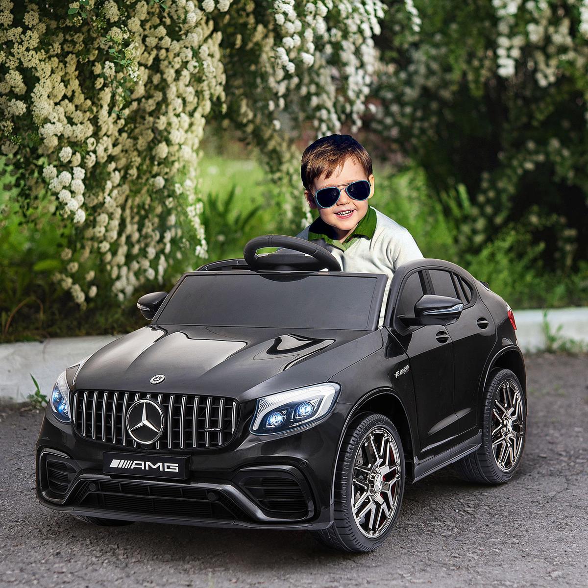 KINDERFAHRZEUG Fernbedienung Elektroauto Mercedes-Benz MP3 37-60 Monate 2 Farben - Schwarz, Kunststoff (115/70/55cm) - HOMCOM
