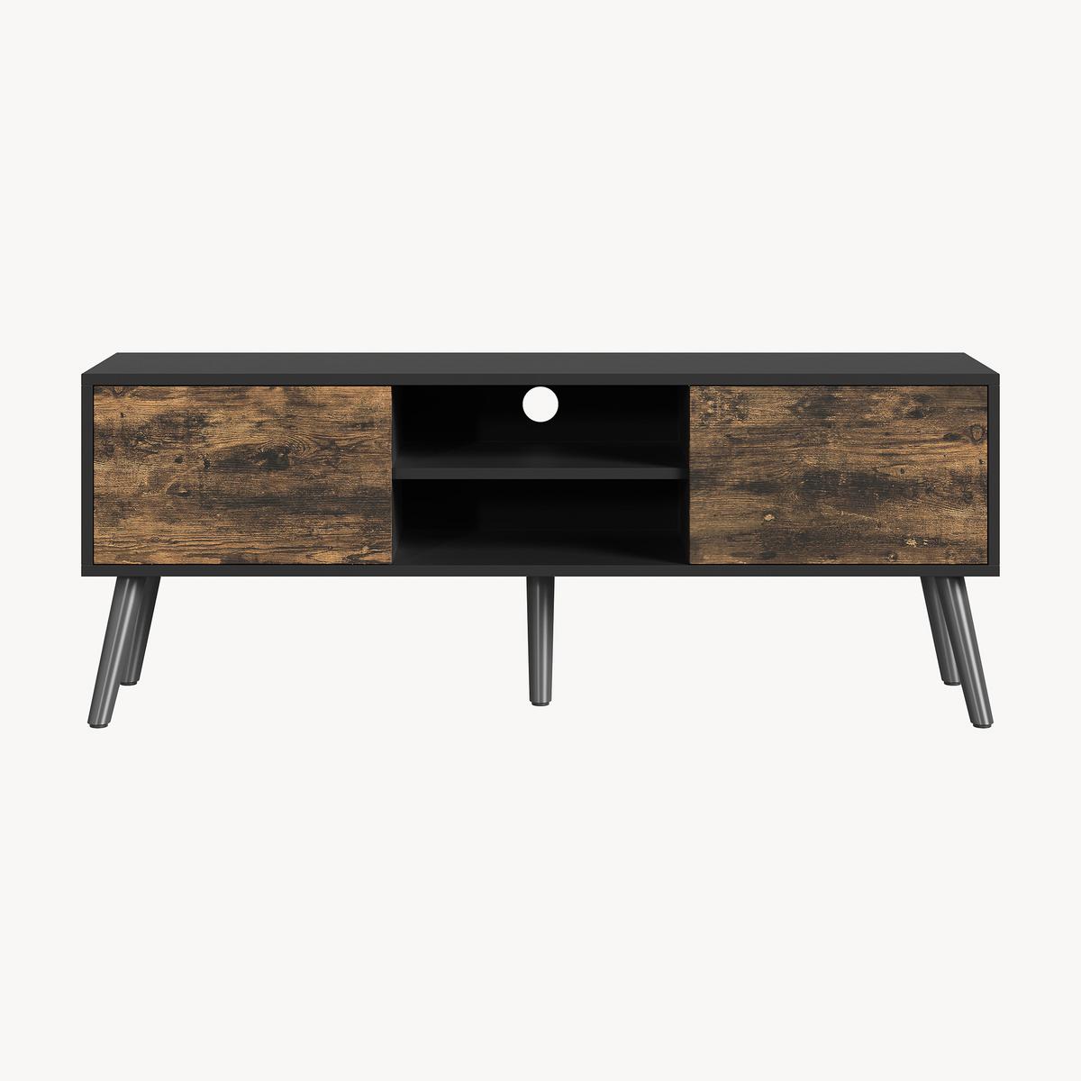 LOWBOARD Eskilstuna - Braun, Holz/Holzwerkstoff (120/46.5/29.5cm) - [en.casa]