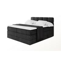 BOXBETT mit Matratze H3/H4 - FAMA KING - 120x200 cm Schwarz Casablanca - Schwarz, Holzwerkstoff (120/200cm) - ALTDECOR