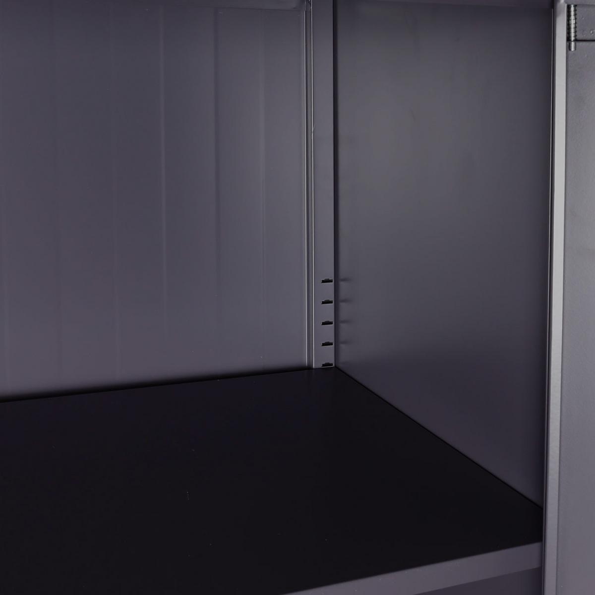 AKTENSCHRANK Grau - Grau, Metall (90/185/40cm) - MCW
