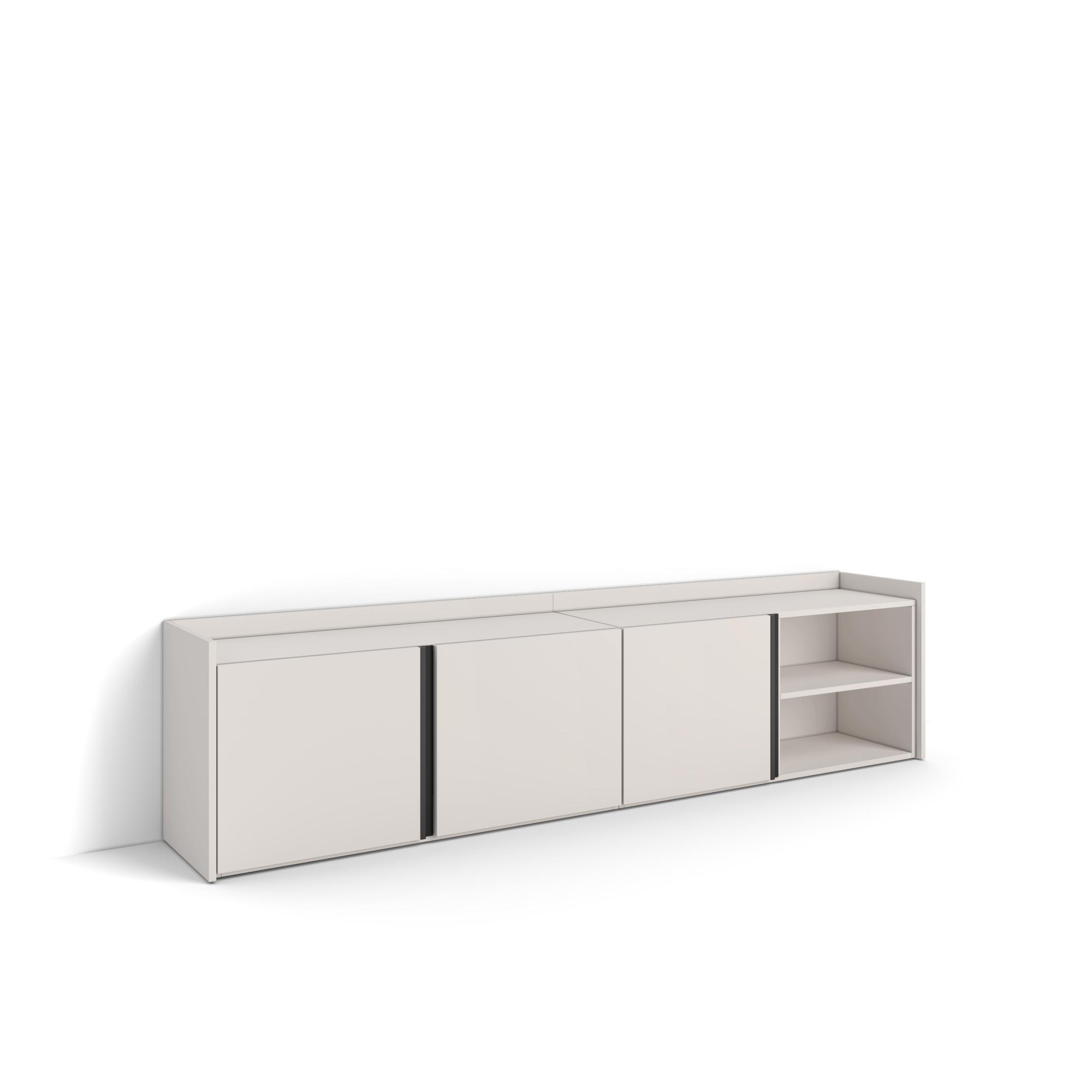 LOWBOARD, Beige, 207/35/50cm - Beige, Holzwerkstoff (207/50/35cm) - Skraut Home