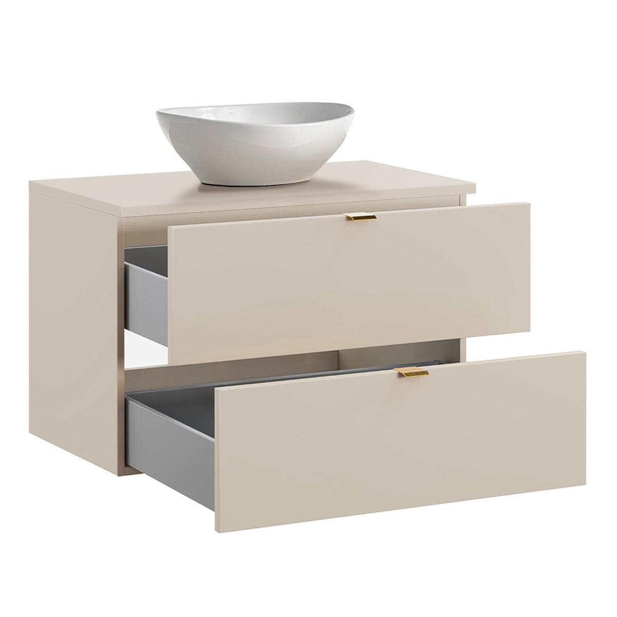 BADMÖBEL 80.6cm Azel 2er-Set Kaschmir - Beige, Holzwerkstoff (80.6/52/46cm) - Petits-meubles