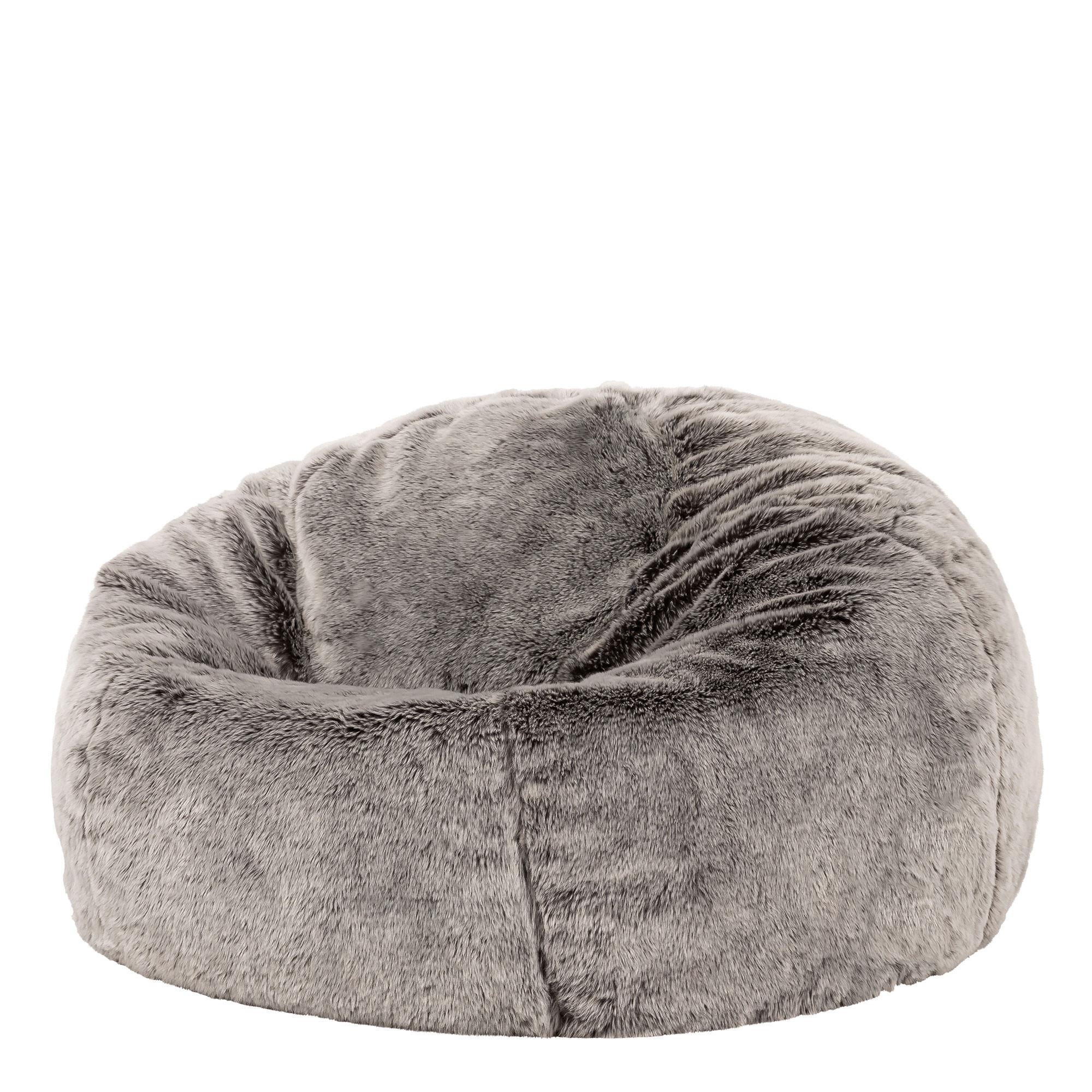 SITZSACK Kingston aus Kunstfell - Anthrazit/Grau, Kunststoff (85/50/85cm) - icon