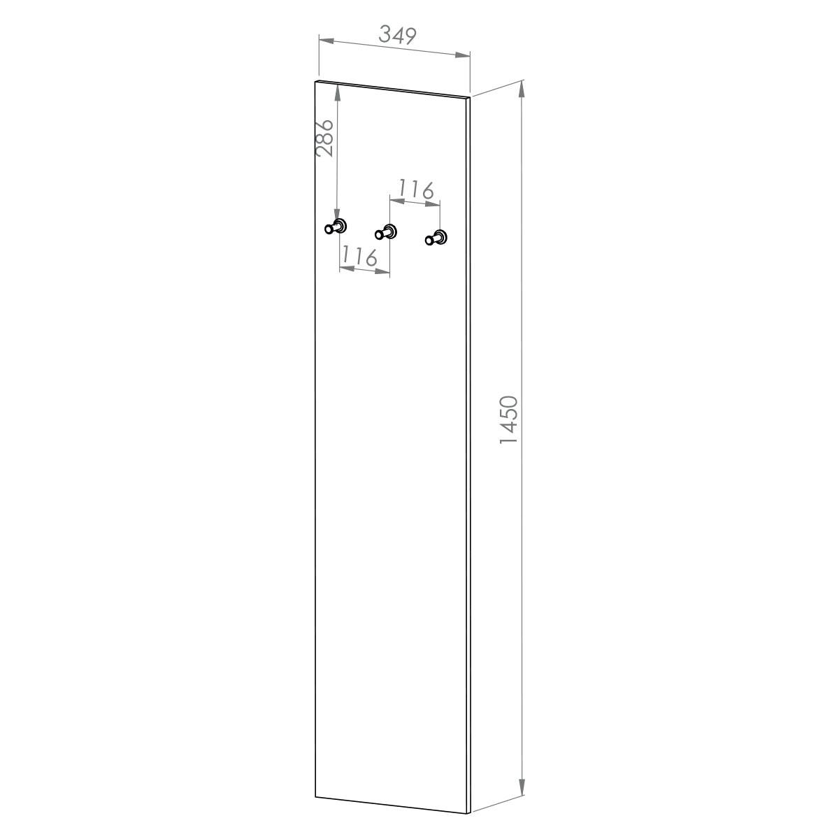 VITRINE Liora Holz - Braun, Holzwerkstoff (35/145/2cm) - Petits-meubles