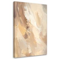 LEINWANDBILD Abstraktion 60x90cm - Beige, Textil (60/90cm) - Feeby