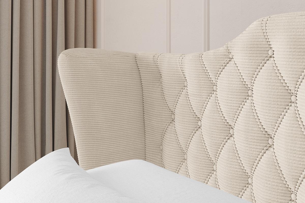 POLSTERBETT mit Bettkasten und Lattenrost, Boxbett ohne Matratze - MODY 120x200 Beige - Creme, Holzwerkstoff/Textil (120/200cm) - ALTDECOR