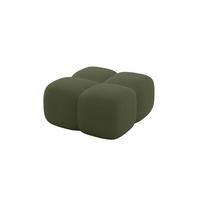 POUF Miko-Puf 90x90x45 cm Grün Bouclé Modular Sitzhocker - Smaragdgrün/Schwarz, Holzwerkstoff/Kunststoff (90/43/90cm) - ALTDECOR