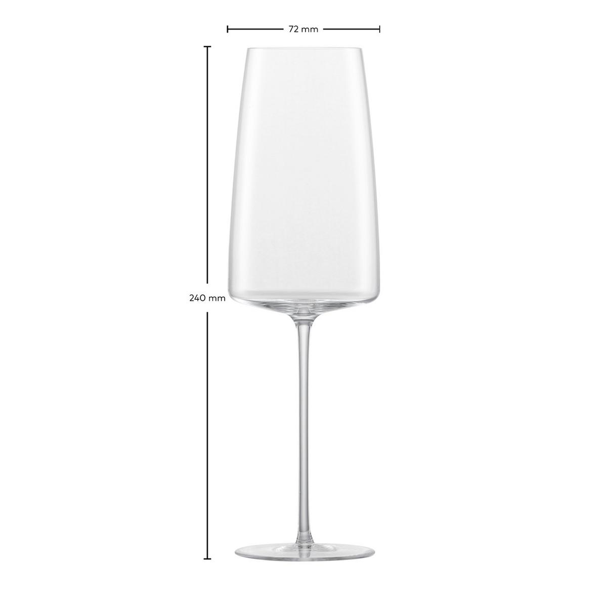 SEKTGLÄSER LEICHT & FRISCH Simplify transparent 407 ml 2er Set - Transparent, Glas (0.407L) - Zwiesel Glas