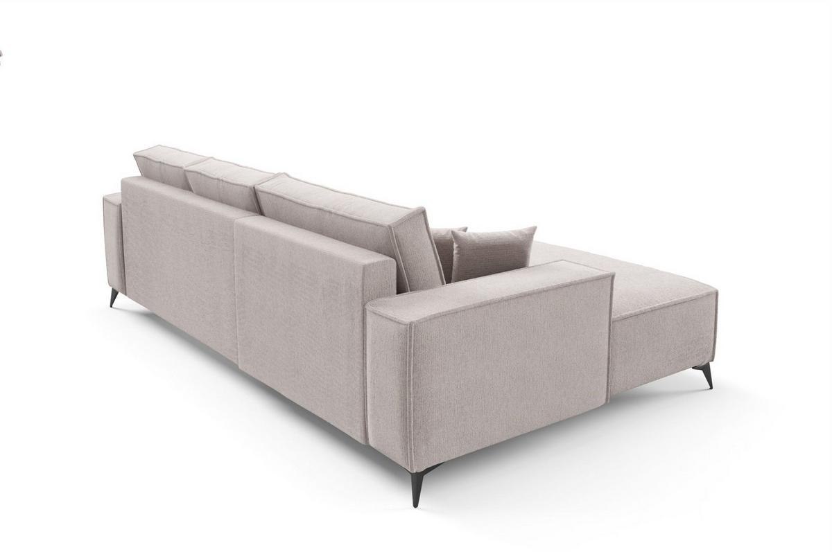ECKSOFA Fiore - Grau, Holzwerkstoff/Textil (294/185cm) - Fun Möbel