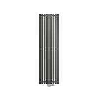 BADHEIZKÖRPER Stella 480x1600 mm Anthrazit mit Ventil Durchgang - Anthrazit, Metall (48/160/5cm) - LuxeBath