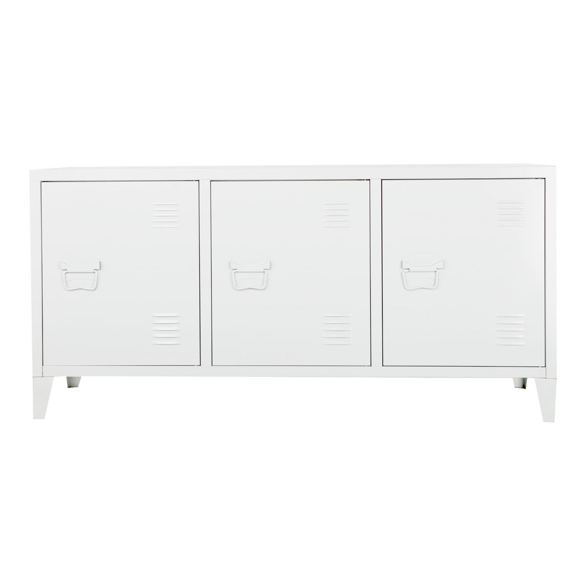 SIDEBOARD Kotka - Weiß, Metall (113/58/40cm) - [en.casa]
