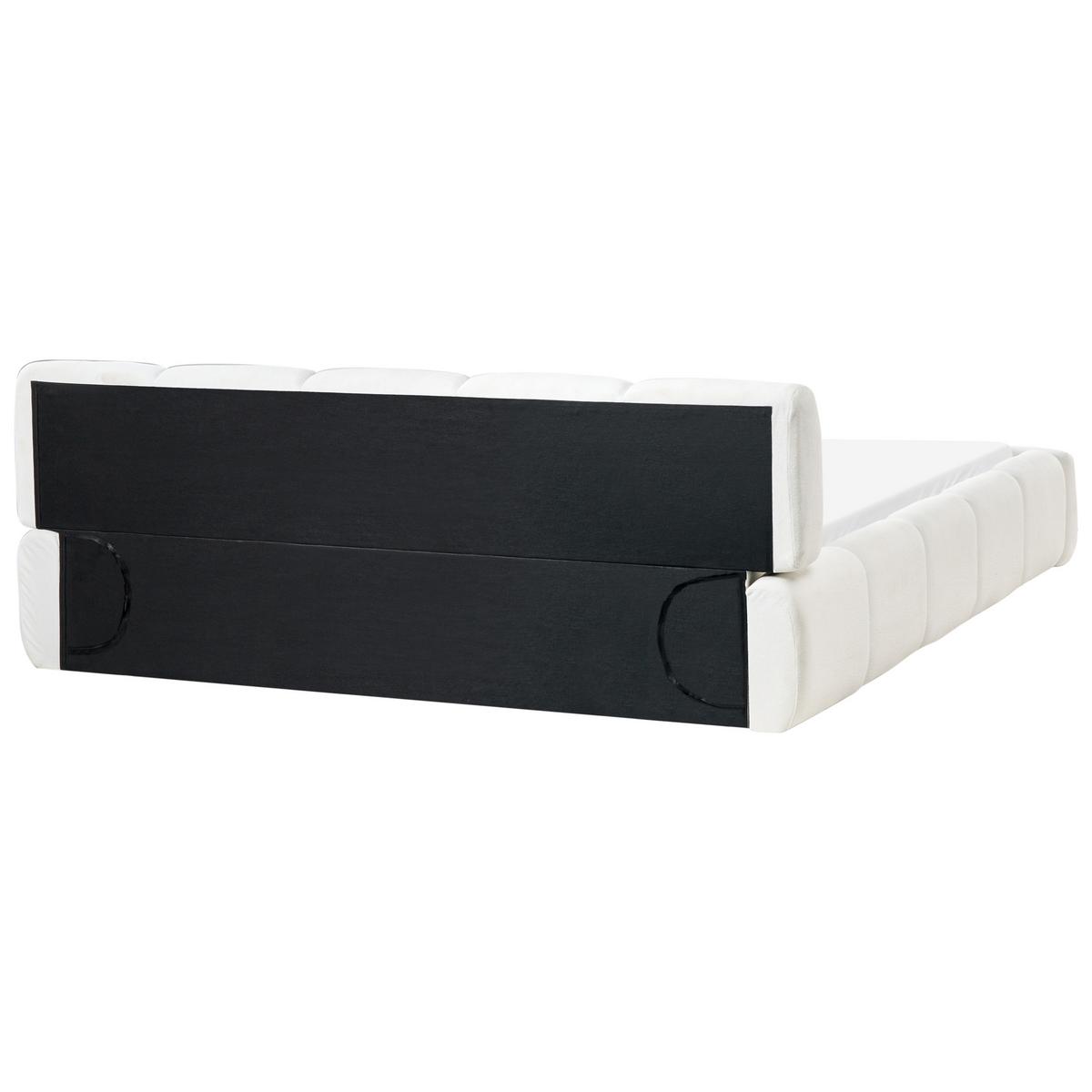 BETT mit Lattenrost 180/200 Stoff Cremeweiß Orville - Creme, Textil (180/200cm) - Beliani