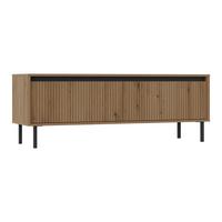 LOWBOARD OSTIA 140,2x40x50 cm mit 2 Schubladen für Wohnzimmer Modern Goldfarben - Goldfarben, Holzwerkstoff (140.2/50/40cm) - MASSENO